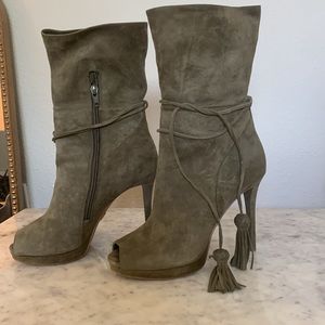 Michael Kors Rosalie Open Toe Bootie Suede